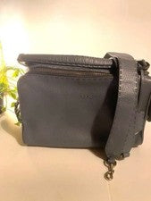 FENDI Selleria Ray Handbag 2-way Blue Gray #QYABOL