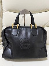 LOEWE Amazona 32 Anagram Leather Handbag Mini Boston Bag #QYKE0M
