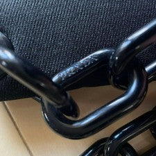PRADA Black Fabric Chain Strap Handbag W30cm H19cm Lightly Pre-Owned From Jap #QYKEHX