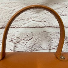 VALEXTRA mini handbag, leather, orange-brown. Women #QYF8NG