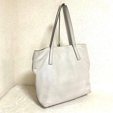 PRADA White 2-Way Leather Shoulder Handbag Large #QYJ4HW