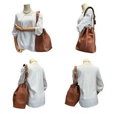 Old Coach One-Shoulder Bag, Leather, Drawstring, 9165, Gold Hardware #QYFNX4