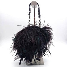 COACH Old Coach Feather Handbag, Clasp Closure, Black #QYEKP5