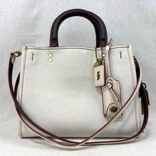 Coach Rogue 25 Handbag Tote 54536 White #QYHTFO