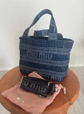 miumiu Miu Miu bag denim tote