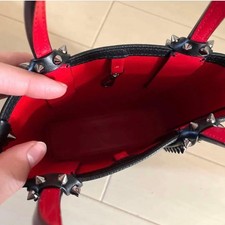 Christian Louboutin Mini 2-Way Black Leather Shoulder Bag W16 H17 Women #QY12ON