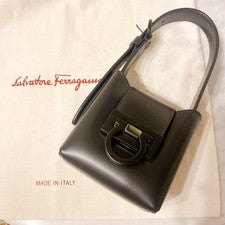 Salvatore Ferragamo Trifoglio Mini Bag with Gancini Design #QYGI5A