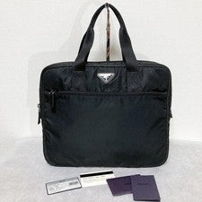 PRADA Briefcase, Nylon, Document Bag, with Guarantee Card #QYL1B0