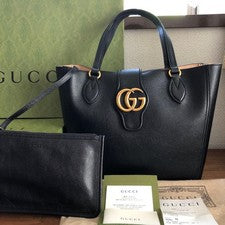 Hankyu Department Store Gucci Double G Small Tote Bag #QY3WNK