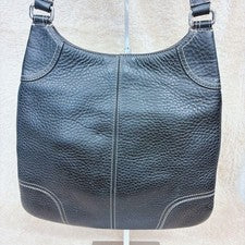 COACH Turnlock All-Leather Shoulder Bag, Black #QY7B9K