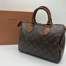 LOUIS VUITTON Speedy 25 Monogram Boston Bag #QY0125