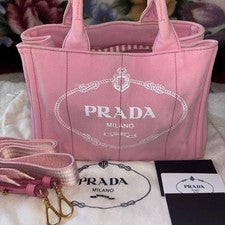 Prada Canapa Pink, Size S #QYGC27