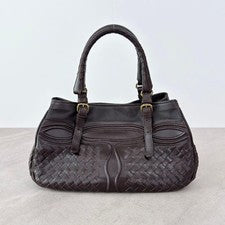 BOTTEGA VENETA handbag, Intrecciato, dark brown #QY2SKD