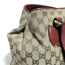 Gucci tote bag, GG canvas, horsebit, interlocking leather. #QYF8V1