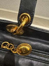 DIOR Lady Dior Medium Black Handbag with Gold Hardware #QY7CHL