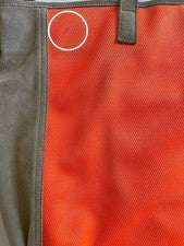 miumiu orange beige mesh tote bag