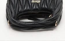 Miu Miu Wonder Matelasse Leather Hobo Mini Bag