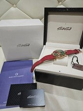 GaGa Milano Galuchat Red Watch with Leopard Print #QY3VO8