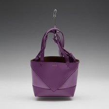 LOEWE Puzzle Mini Tote Bag, Purple, 2-way bag Leather #QYCVXV