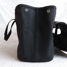 HERMES Valparaiso MM Tote Bag Handbag Black #QY30KW