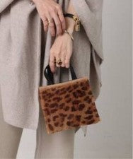 Classic LOEWE calfskin leopard print tote bag #QY08HO