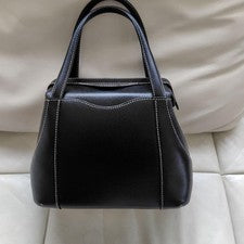 Valextra black handbag, cowhide leather. #QYC11V