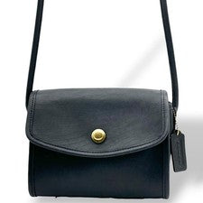 COACH Old Coach Leather Shoulder Bag, Gray #QY30IQ