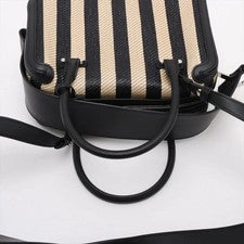 DELVAUX Raffia x Leather 2-Way Handbag #QYL0X2