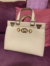 GUCCI ZUMI 2-Way Handbag/Shoulder Bag Ivory Leather #QY4B7O
