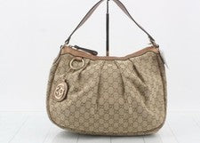 GUCCI Sukey Canvas Handbag Beige #QYDYW1