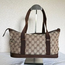 Gucci handbag, GG canvas, brown. #QYDAJL