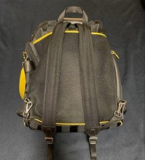FENDI Pecan 7VZ056 Backpack Black Yellow Leather #QY7XXM