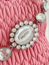 miumiu nappa crystal 2way tote bag
