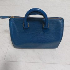 Louis Vuitton Epi Speedy 25 Handbag, Blue #QYDQQ3