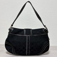COACH Soho Tote Bag Signature Black #QYAJ9X
