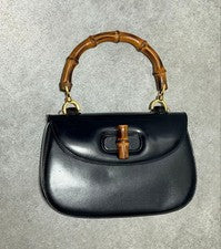 GUCCI Bamboo Handbag, Black #QY3185