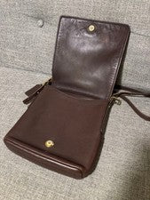 Old Coach brown leather shoulder bag #QY4ILS