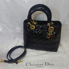 Christian Dior Enamel Black Lady Dior #QYEU49