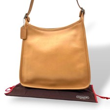 COACH Old Coach Leather Shoulder Bag Brown Women #QYHSRG