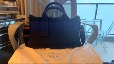 PRADA black and purple striped handbag Canvas Women #QY1YDQ