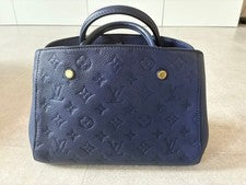 LOUIS VUITTON Empreinte Montaigne BB Handbag, Blue #QYGB2K