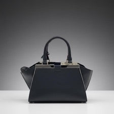 FENDI Peekaboo Black Multicolor Handbag Leather Women #QY4YEJ
