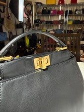 FENDI Peekaboo Medium Black Handbag #QYKLUX