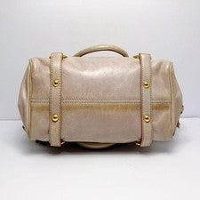 5366◯ miu miu 2way handbag ribbon leather