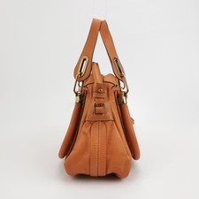 Chloe Paraty Leather Handbag, Orange #QY9PA4