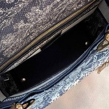 DIOR Handbag Navy Canvas Women #QY1YHS