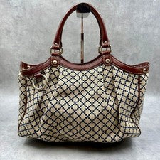 GUCCI Sukey Diamante Handbag Tote Bag Brown #QY0PC5