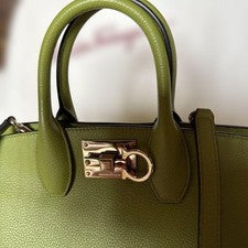 Ferragamo women's bag, Gancini design, 2-way #QYBDRC