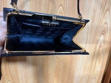 LOEWE handbag, black, with clasp closure. #QY5DYQ