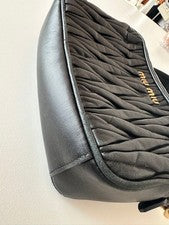 miu miu Matelasse shoulder bag black